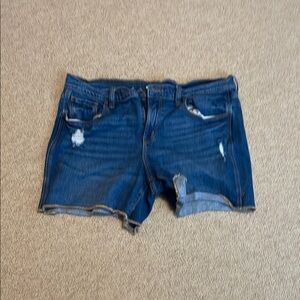 Old Navy Distressed Dark Blue Jean Shorts